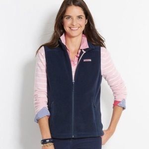 Vineyard Vines Navy Fleece Vest